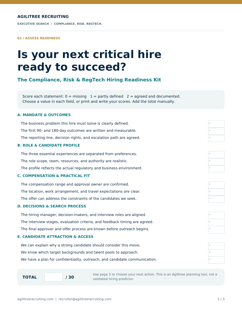 Preview of the Agilitree Hiring Readiness Kit